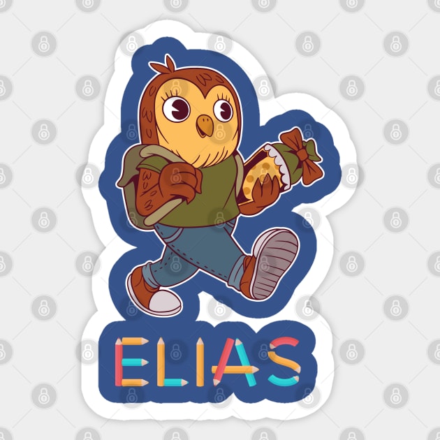 Enrollment Owl Elias Sticker by DePit DeSign